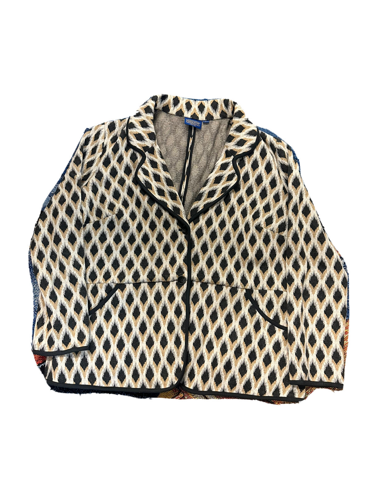 Pendleton Blazer Jacket Womens Geometric Office S… - image 1