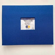 KOLO Photo Album Scrapbook NEWPORT Archival Blue/White 10 Sheet 8.5x11 NEW