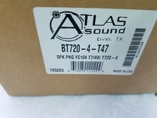 Atlas Sound BT720-4-T47 4 inch In-Ceiling Loudspeaker with  Baffle - NEW