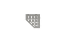 Schluter Systems Pentagonal Corner Shelf-E Floral Design-Stone Grey