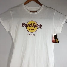 NWT Vintage Hard Rock Cafe Las Vegas Shirt Adult X-Large White Graphic Women XL