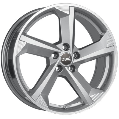 18 Zoll Alufelge DBV TORINO III 8,0x18 5/112 ET30 hyper silber, front poliert