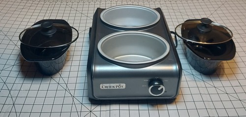 Tested Crock-Pot SCCPMD1-CH Linkable Double Dual Twin 1-Quart Slow Cooker Buffet - Picture 11 of 12