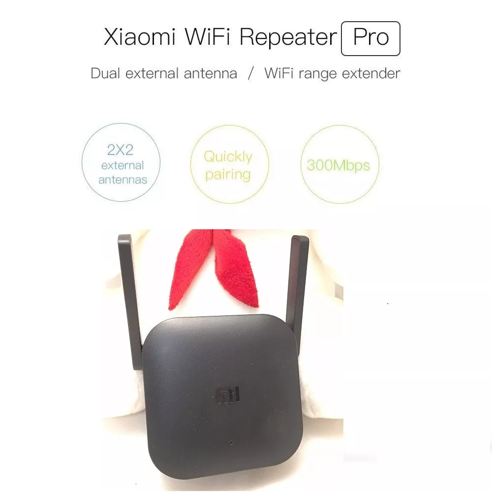 Repetidor Wifi Xiaomi Original 2 Antenas 300mbps Extensor