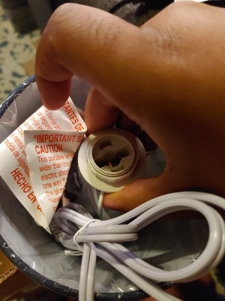 Simple Designs Mini Egg Oval Ceramic Table Lamp, Blue 5. 51" L x 5. 51"W x 9.45 - Image 3 of 4