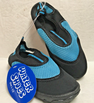 Capelli New York Unisex Kids Black and Turquoise Water Shoes Size 1/2 (L)  NWT