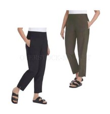 NEW WOMEN KIRKLAND SIGNATURE STRETCH QUICK DRY ANKLE PANT RIBBED SIDE VARIETY