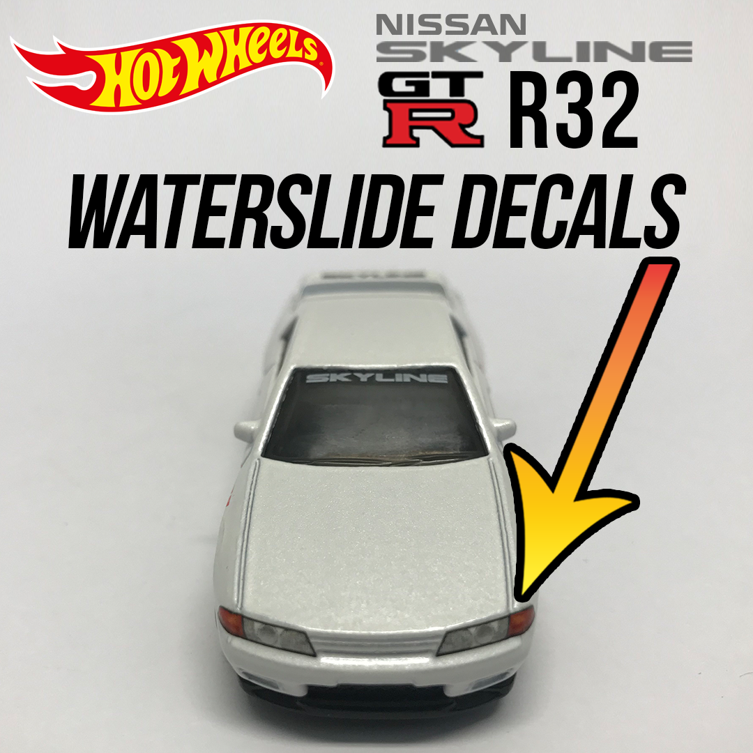 1/64 NISSAN SKYLINE GTR R32 Custom Scale WaterSlide Decals