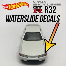 1/64 NISSAN SKYLINE GTR R32 Custom Scale WaterSlide Decals Headlight for Hot
