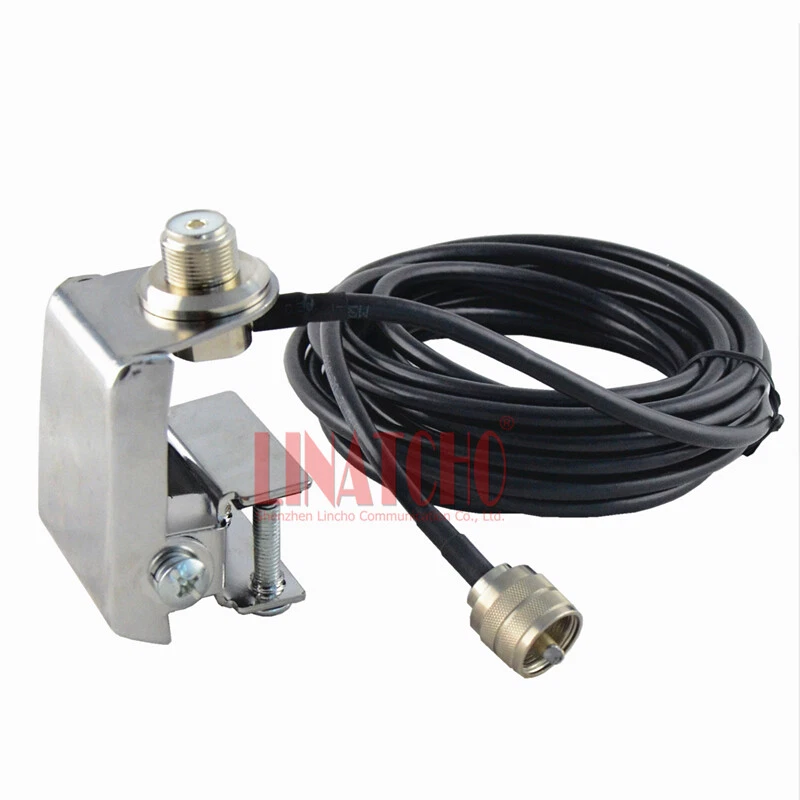Car Dump Truck Antenna Universal Bracket 5 Meters Cable PL259 UHF M Connector - Image 2 of 4