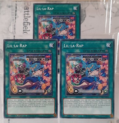 YUGIOH Playset - 3x Lil-la-Rap - AGOV-DE098 - Age of Overlord - EN/NM 1.Aufl.
