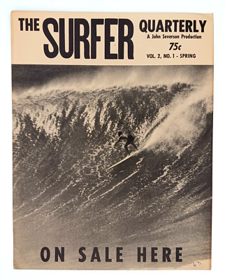 1961 The Surfer ''On Sale Here'' STORE DISPLAY Severson Vintage Surfing Magazine.
