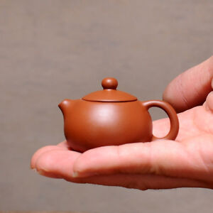 mini tea pot yixing zisha purple clay red stoneware xishi pot table decoration 
