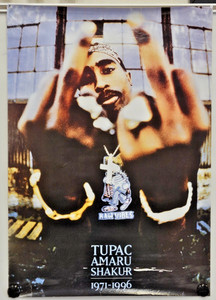 Vintage Tupac Shakur Memorial Poster 1971-1996 Raw Vibes 2Pac Rare Wall Art
