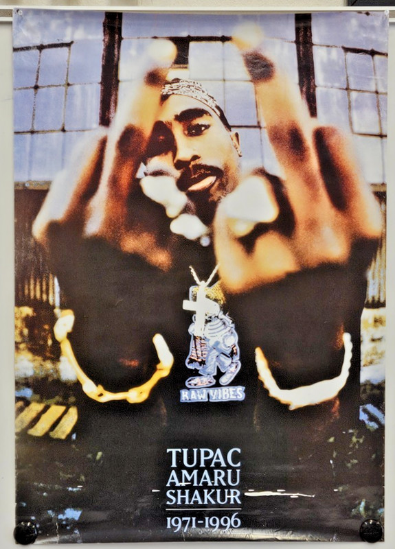 Vintage Tupac Shakur Memorial Poster 1971-1996 Raw Vibes 2Pac Rare Wall Art