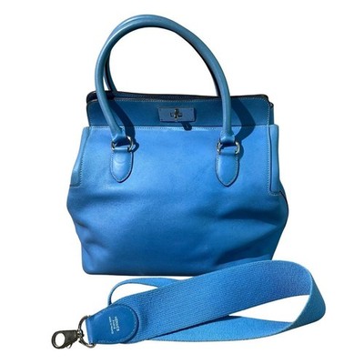 Hermès Toolbox 26 Bag Blue Leather Shoulder Bag Stmap R SWH Origin France