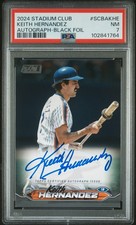 2024 TOPPS STADIUM CLUB BASE AUTOS BLACK FOIL KEITH HERNANDEZ 22/25 PSA 7