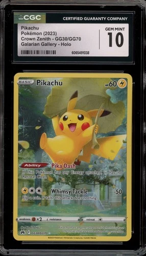 Pokemon Pikachu Crown Zenith Galarian Gallery Full Art #GG30 CGC 10 Gem Mint