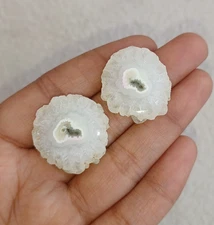 Natural Solar Druzy Fancy Shape Polished 23x24x6mm Approx 53.30Cts AMJ594