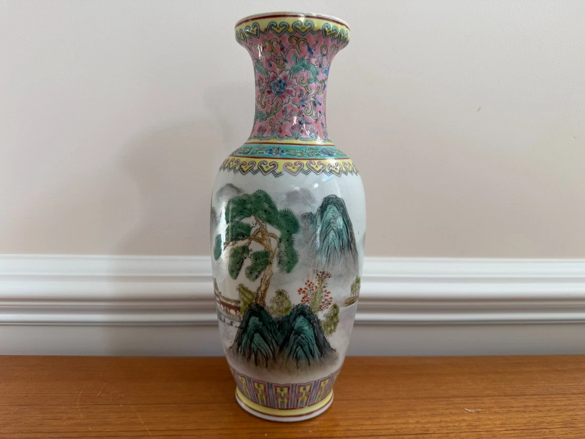 古董多色中国花瓶1900-1940 | eBay