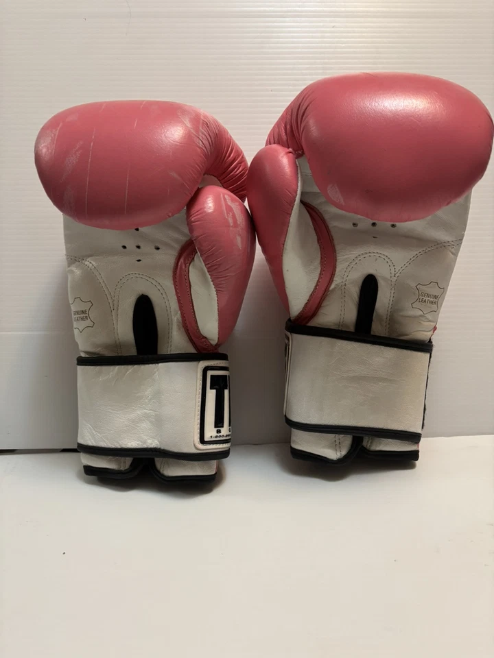 Guantes de boxeo vintage Title para mujer rosa y negro talla regular en muy buena condición difícil de encontrar Foto 2 de 4