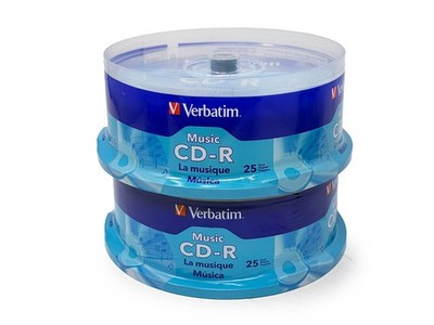 Verbatim Blank CD-R 40X 700MB Sealed 25 Disc Spindle - 2 PACK Music And Data