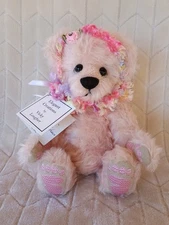 OOAK Vicky Lougher Artist Bear "Miss Dahlia", 9" German Mohair 2021 Signed, Pink