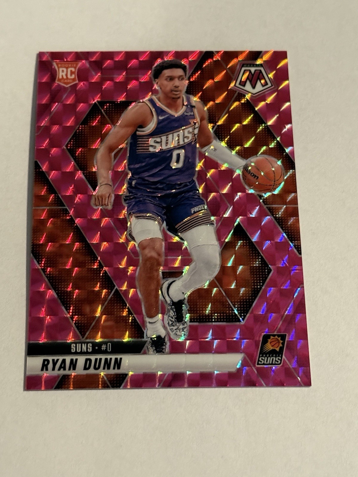 2024-25 Panini Mosaic Pink Mosaic #233 Ryan Dunn /175 Suns