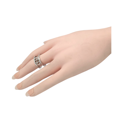 GUCCI INTRLOCKING G LOGO STERLING SILVER SIZE 14 RING 5.4GR #3147