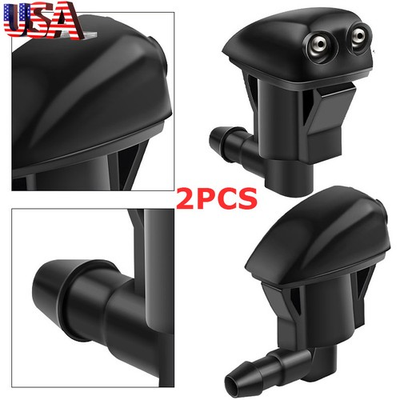 #ad 2X Window Windshield Nozzle Wiper Water Spray Jet Washer Sprinkler Car Universal $9.98