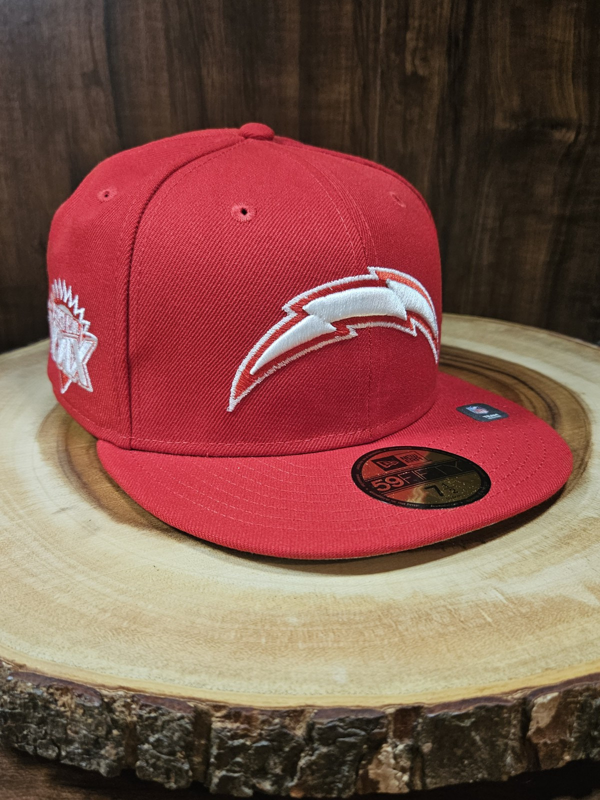 Los Angeles Chargers New Era 59Fifty Fitted Red White NFL Cap Size 7 1/2