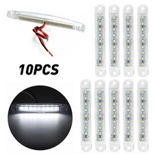 10Pieces White Clearance LED Side Marker Lights for Car RV Truck Trailer Pickup