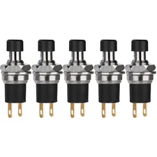 5Pcs Self-Locking SPST Latching Type Dash On/Off Push Button Switch AC 250V/3A B