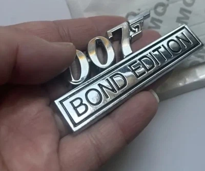007 BOND EDITION METAL Chrome Car Badge Self Adhesive Sticker Decal Styling