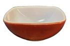 Vintage Pyrex A-10 Ovenware 12 oz Red Square Bowl Size #410