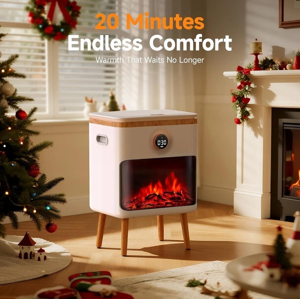 Towel Warmer, 23L Large Luxury Towel Warmers for Bathroom with 3D Flame Screen - Image 4 of 4