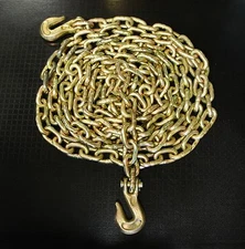 3/8" X 20' G70 Tow Chain Tie Down Binder Chain Flatbed Truck Trailer Safety