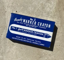 Box of Handy No. 11 Marker Crayons PINK  United States Crayon Co Chicago 12