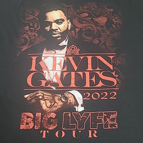 Kevin Gates Big Lyfe Tour 2022 T-Shirt Black Large GUC - Picture 2 of 8
