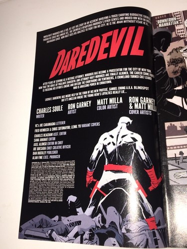 Daredevil 1 & 2 Marvel 2016 Blindspot 1st Appearance Tenfingers Back In Black - Picture 9 of 9