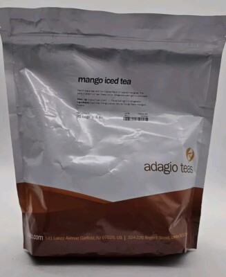 Adagio Teas Mango Iced Tea 25 Bags 8.8 oz Exp 02/2029