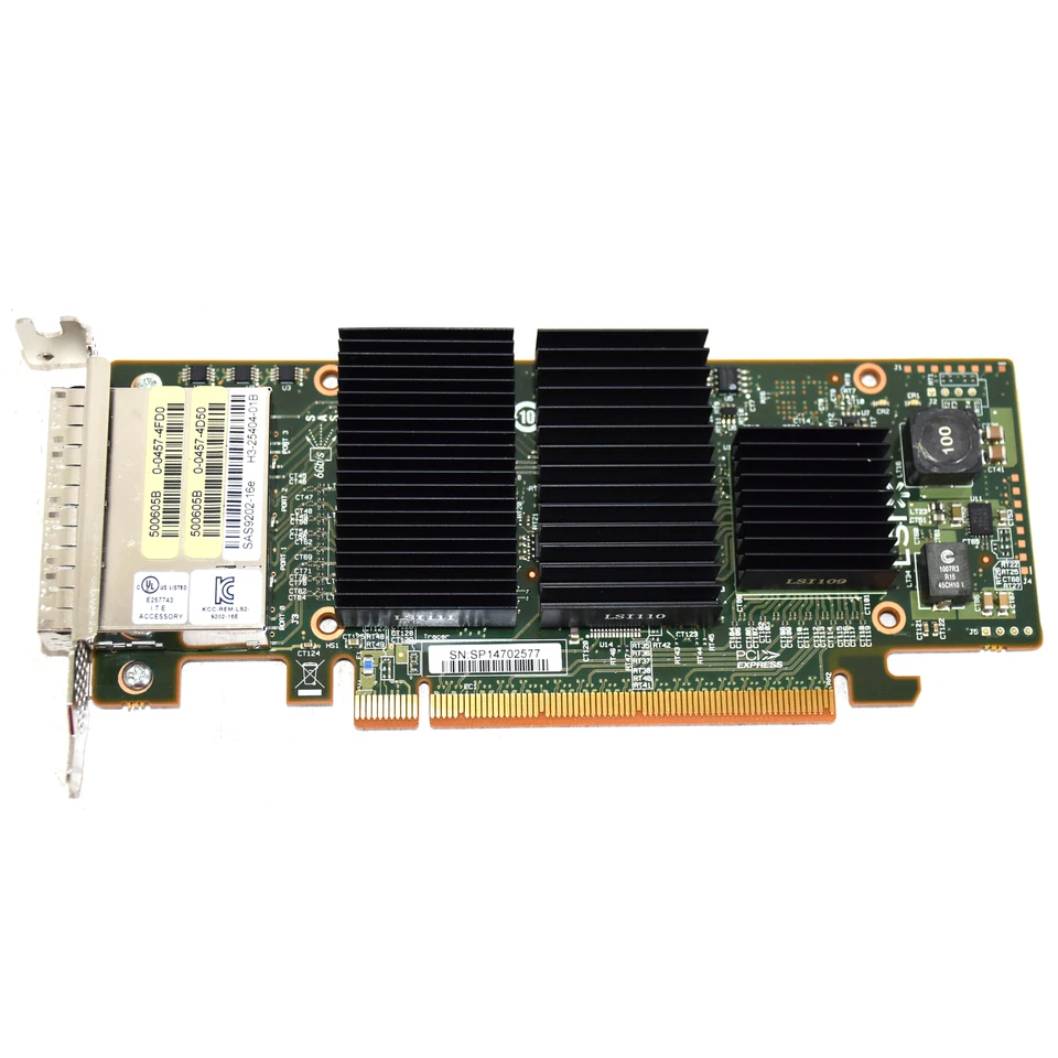 Dell LSI 9202-16E 16-Port HBA 6Gb/s PCIe 3.0 SFF-8644 SAS SATA Controller WPXP6 - Image 3 of 4
