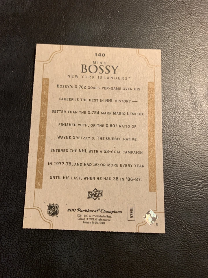 Zz 2011/12 Parkhurst champions redemptions￼ #140 mike bossy New York islanders￼ - Image 2 of 2