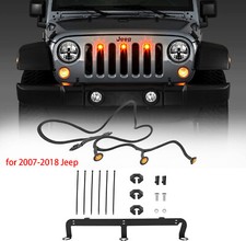 Pre-runner Led Grille Light Bar Kit For 2007-2018 Jeep Wrangler Jk 2-door4-door