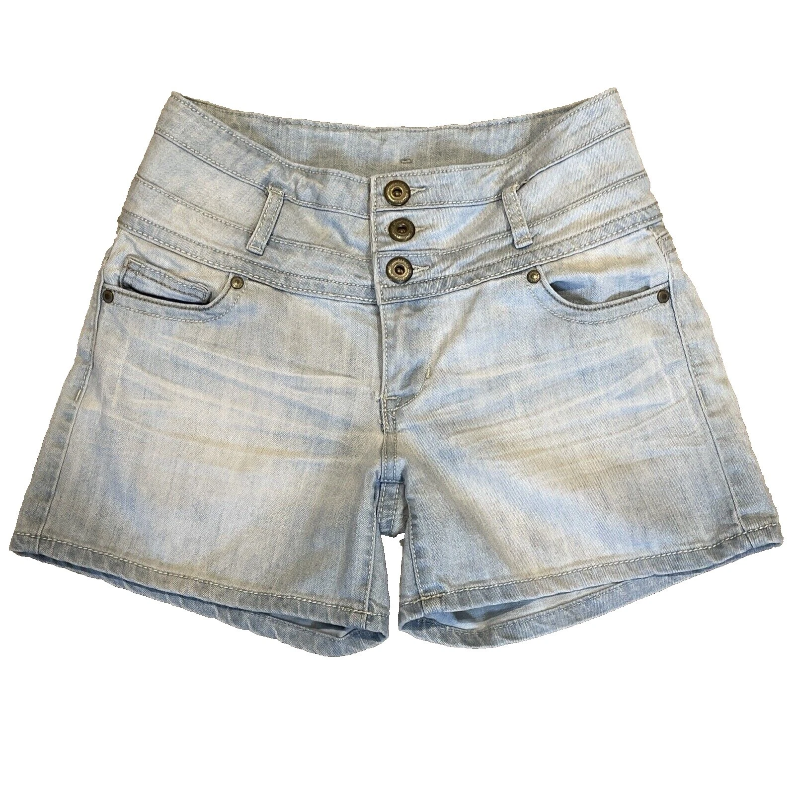 蓝色沥青聚酯纤维短裤女