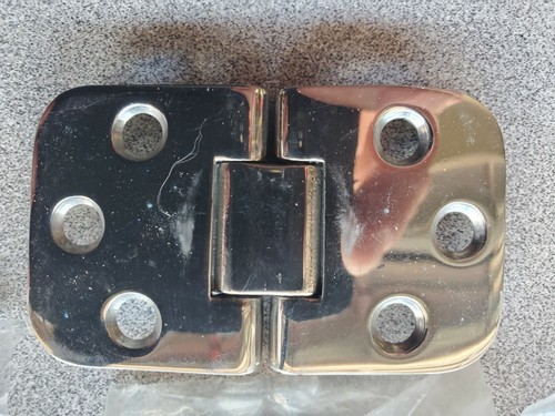 4 - STAINLESS STEAL RECESSED MARINE HINGES - Picture 3 of 3