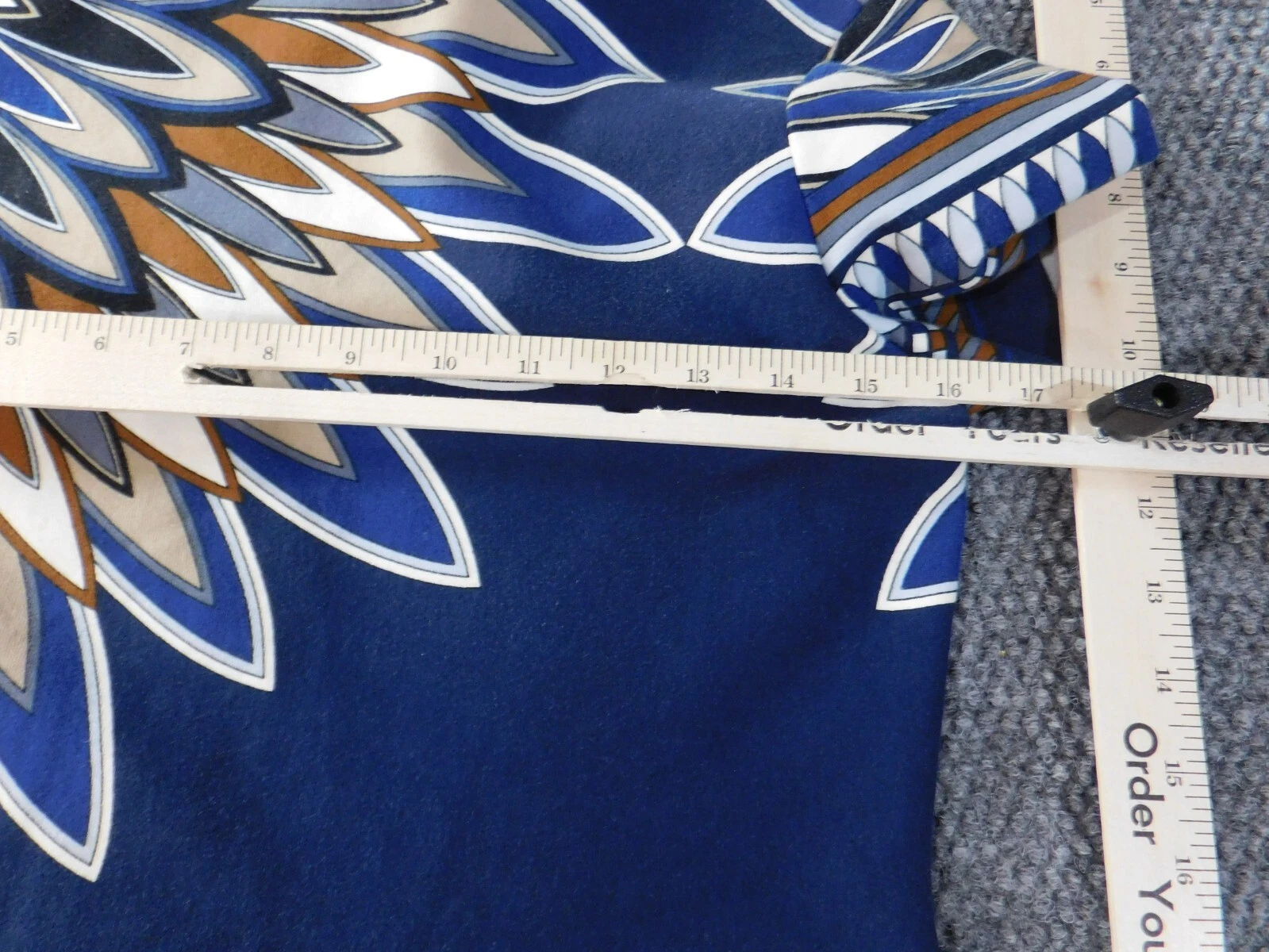 tory burch abito xs extra small blu floreale donna cerniera geometrica