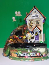 M&M's Haunted Mine Dept 56 Lighted House & Candy Dish 2004 Halloween NEW in BOX