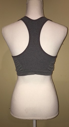 Women’s Sports Bra Gray Grey Racer Back Exercise Work Out Top One Size - Picture 4 of 4