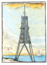 Kunstdruck - "Kugelbake" (Cuxhaven) - von OLE WEST - (186)